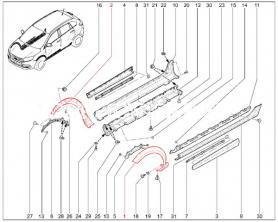  Молдинг арки колеса Передний Левый 2181 X-Ray CROSS (8450021006).