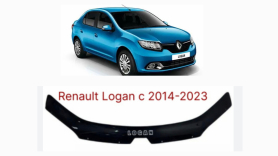 Защита капота, дефлектор, мухобойка Renault Logan с 2014г. в.